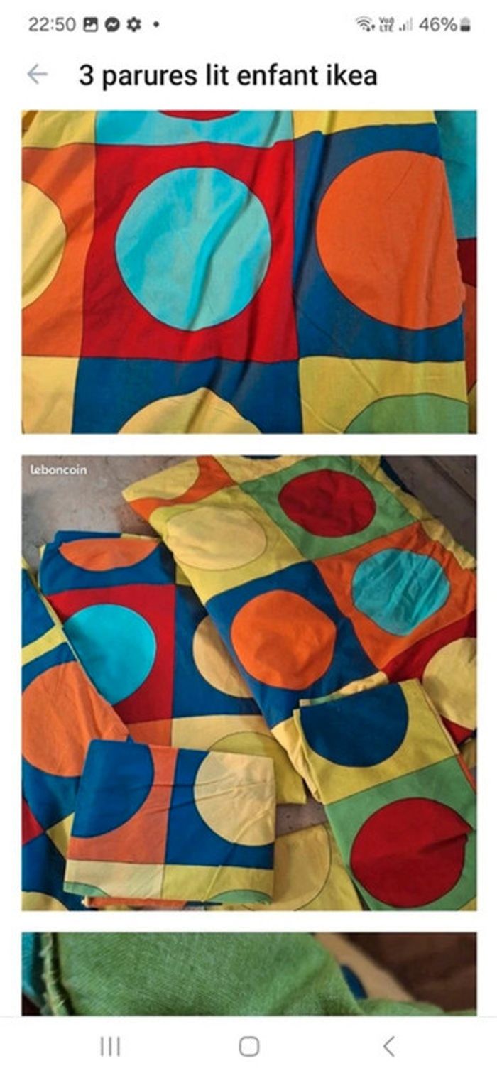 Lot de 3 parures lit enfant ikea - photo numéro 9