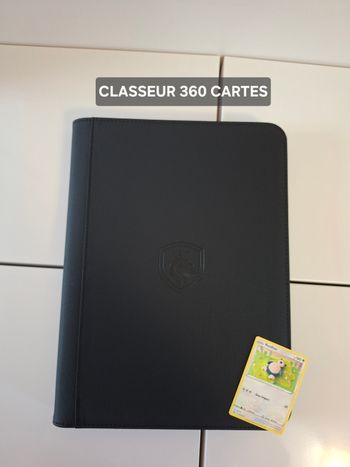 Binder classeur noir pour 360 pochettes cartes a collectionner Pokémon TCG