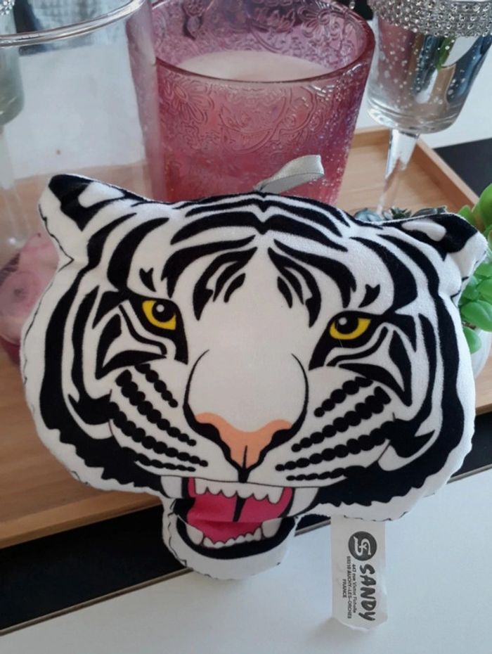 Péluche tête de Tigre Sandy🌿🎁 - photo numéro 3