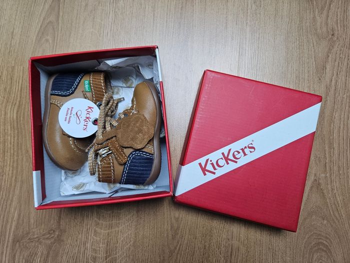 Kickers Bonzip 2 bébé – cuir moutarde – taille 18 – neuf avec boîte - photo numéro 4