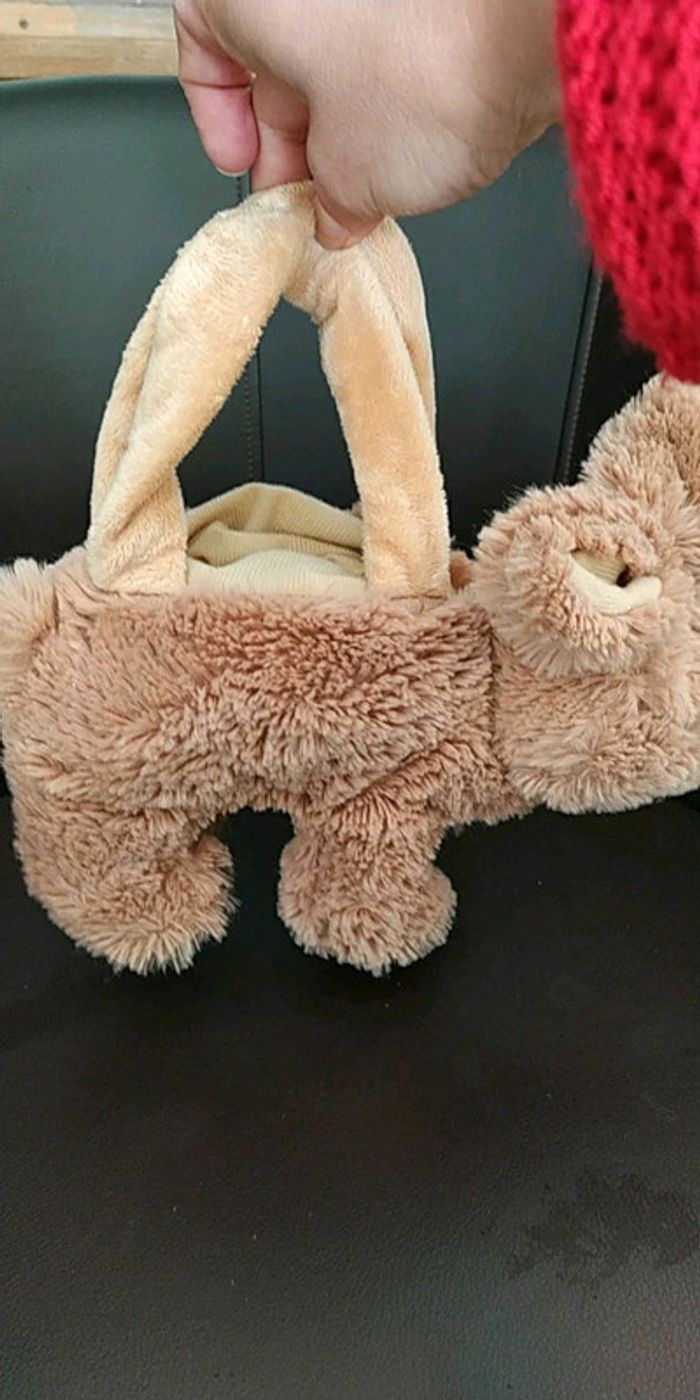 Peluche lapin sac - photo numéro 3