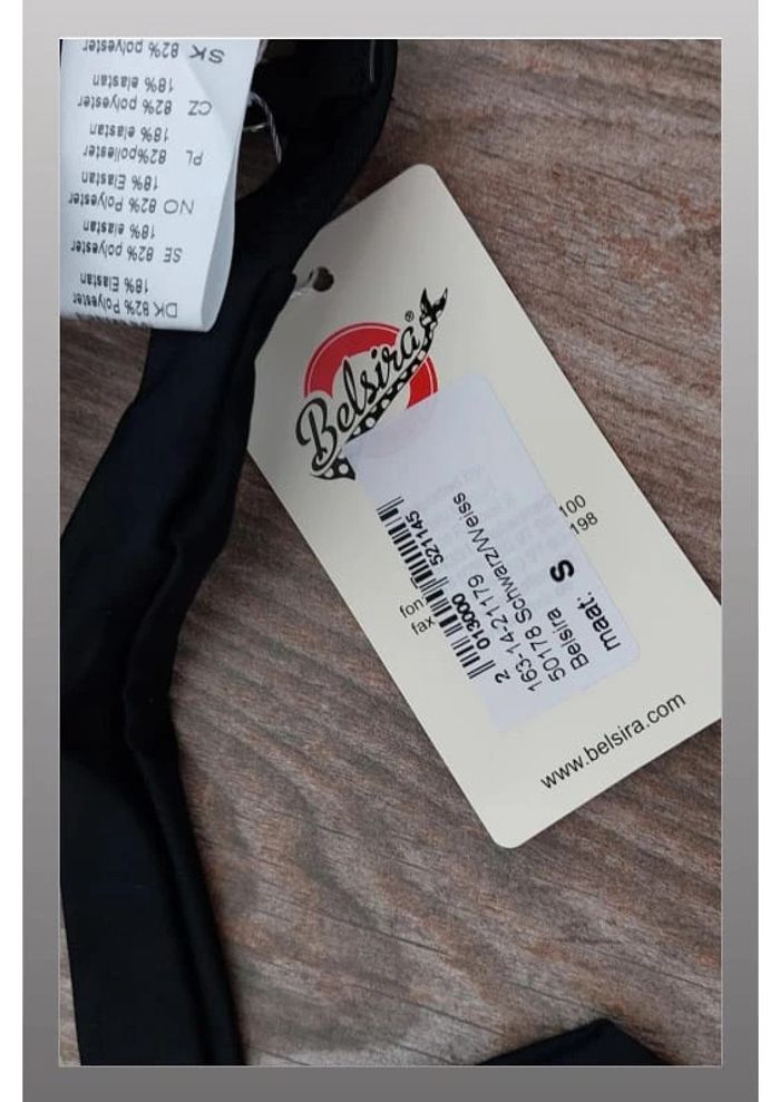 Haut de maillot de bain noir et blanc à bretelles et noeud pour le dos - Taille S Belsira - photo numéro 4