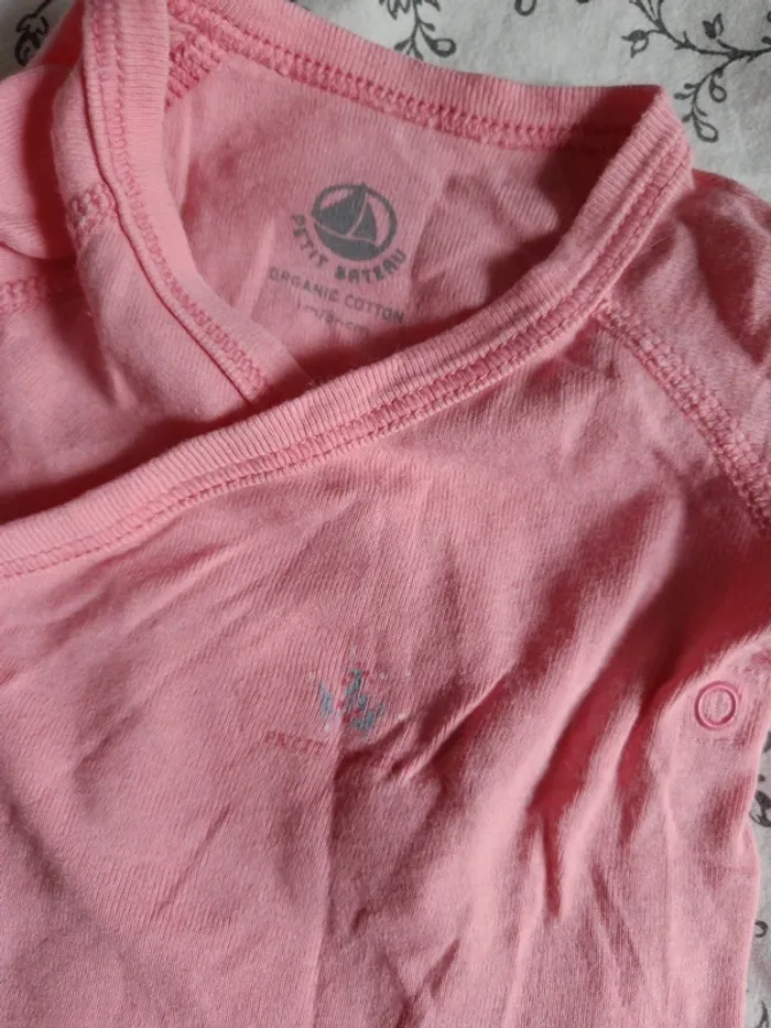 Body croisé petit bateau rose vif 54cm - photo numéro 2