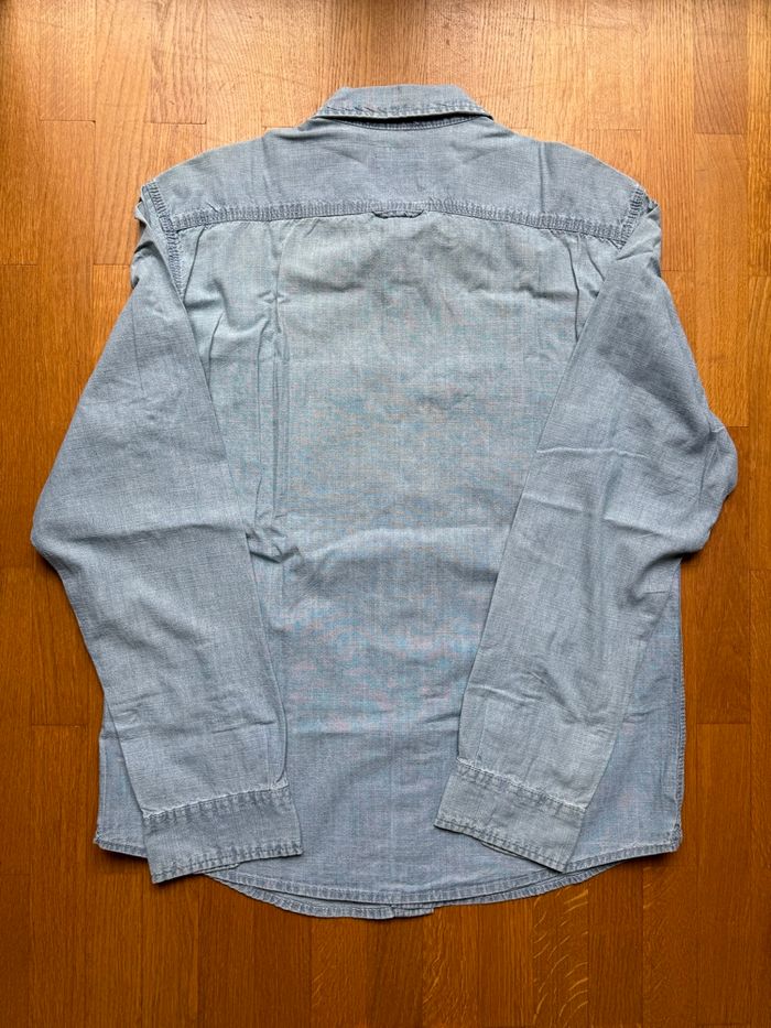 Chemise en jean bleue claire homme - H&M - photo numéro 3