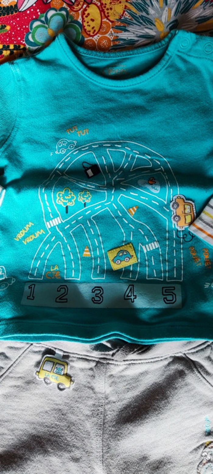 Tenue 12mois t shirt manche longue pantalon - photo numéro 4