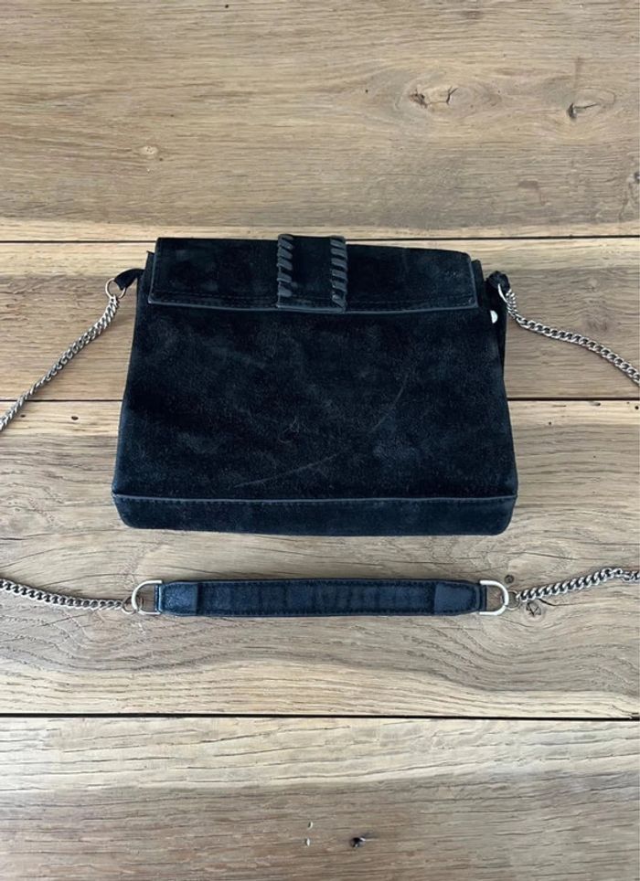 Sac à bandoulière en daim noir la Redoute - photo numéro 5
