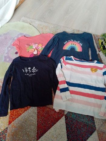 Lot de hauts filles 4 ans en coton
