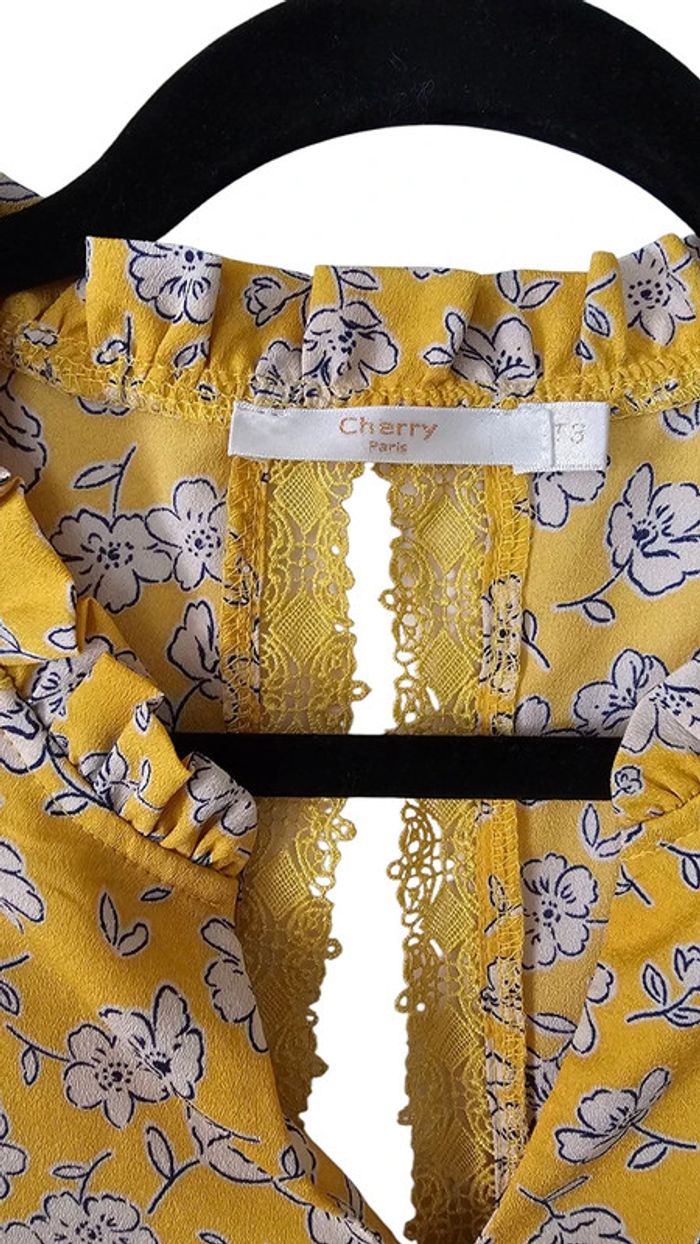 robe d'ete Cherry Paris jaune taille L - photo numéro 3