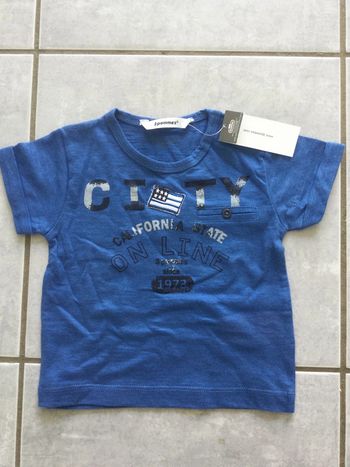 T shirt bleu neuf 3 pommes