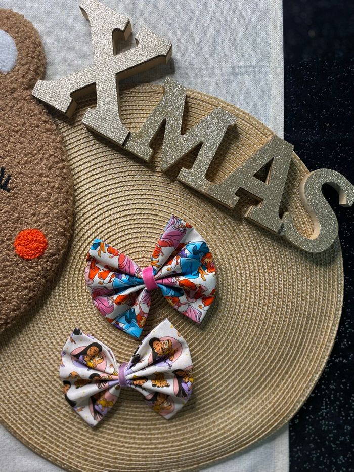 Barrette pinces à cheveux noeud disney princesse