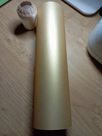 Vynile permanent doré pailleté texturé 