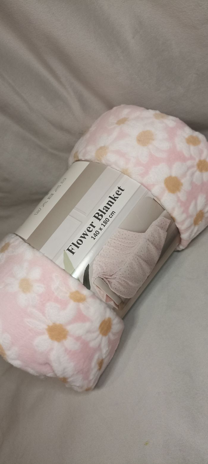 Superbe plaid printemps été ultra douce tendance fleur - photo numéro 2