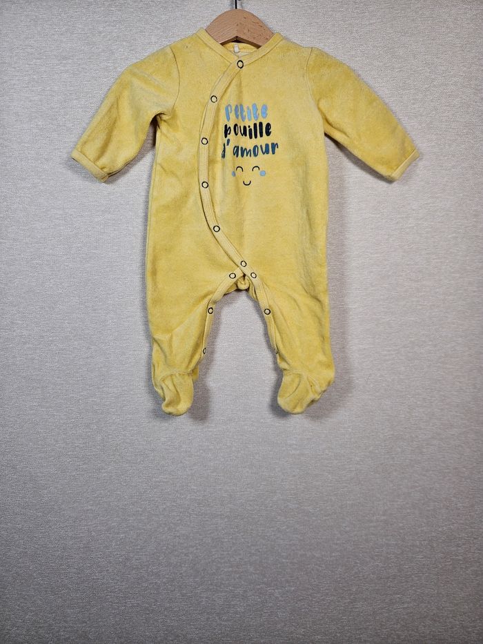 Pyjama velours TFQ baby collection 3 mois