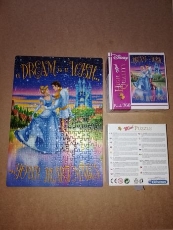 Mini Puzzle Disney cendrillon 260 pièces
Complet
