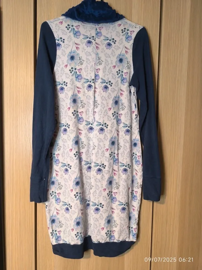 Robe bleu fleurie (L 40/42) - photo numéro 2