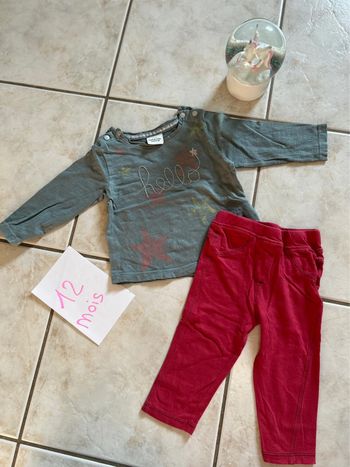 Ensemble fille ~ 12 mois