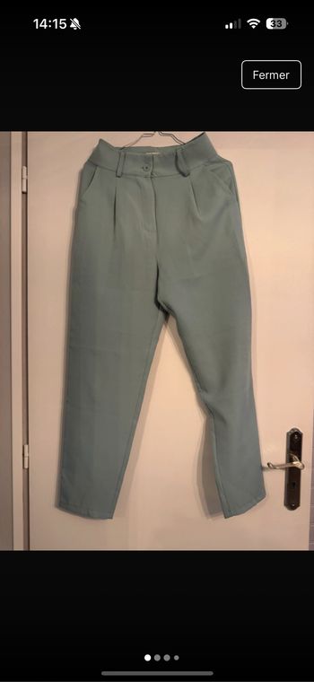 Pantalon tailleur bleu
