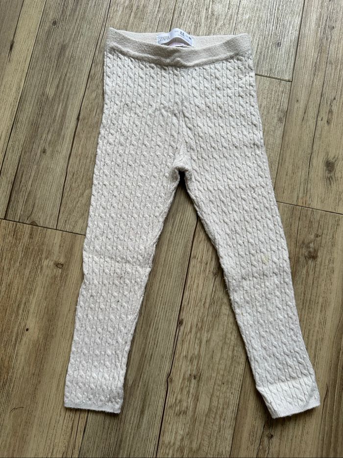 Legging Zara 2/3 ans crème torsadé fille