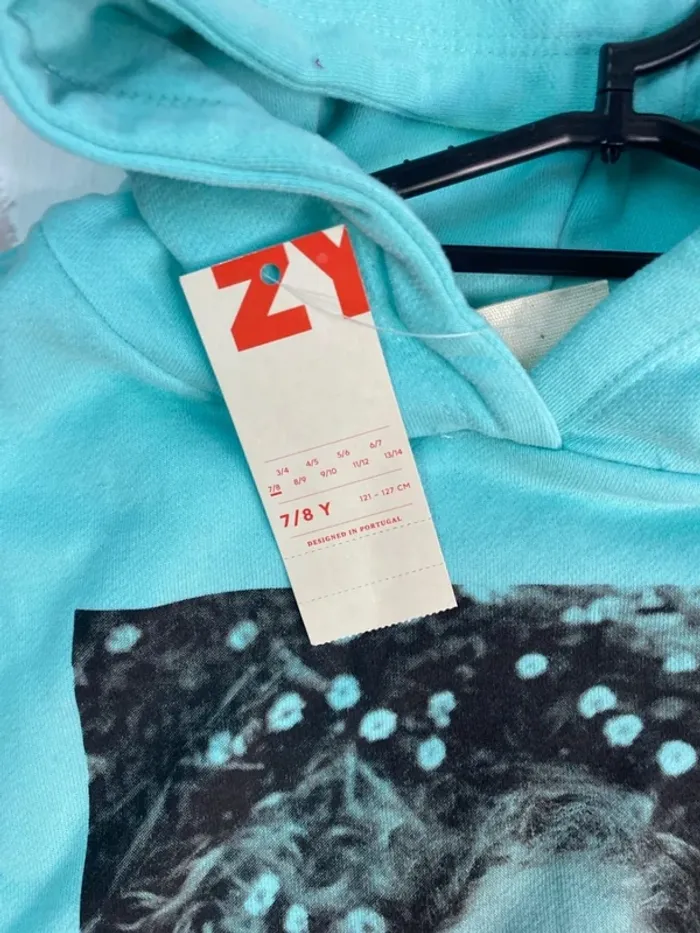 Sweat fille - capuche neuf - Zippy - Taille 7 ans - photo numéro 2