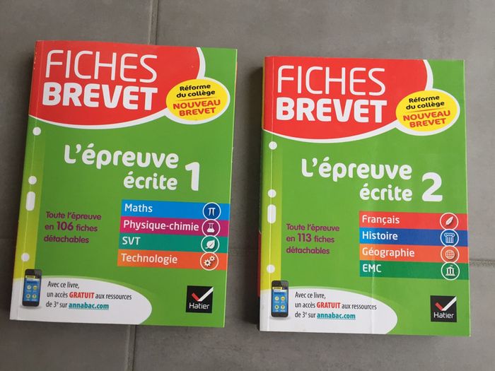 Livres Fiches Brevet - Édition Hatier