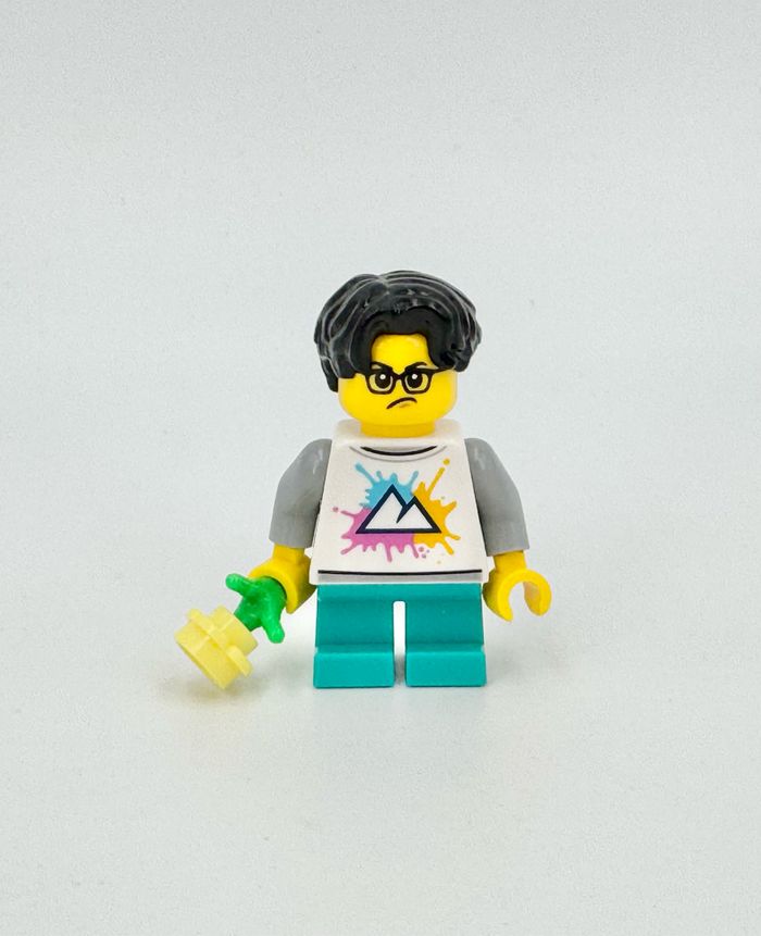 Lego Ideas Le Jardin Botanique : Le Garçonnet offrant une fleur (visage double) - NEUF - photo numéro 3