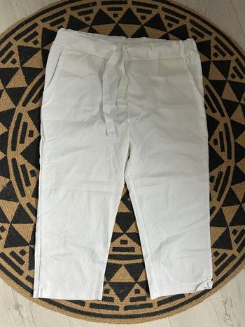 Pantacourt femme blanc