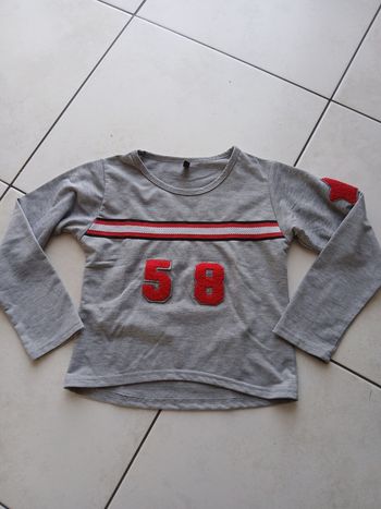 Sweat gris 8 ans