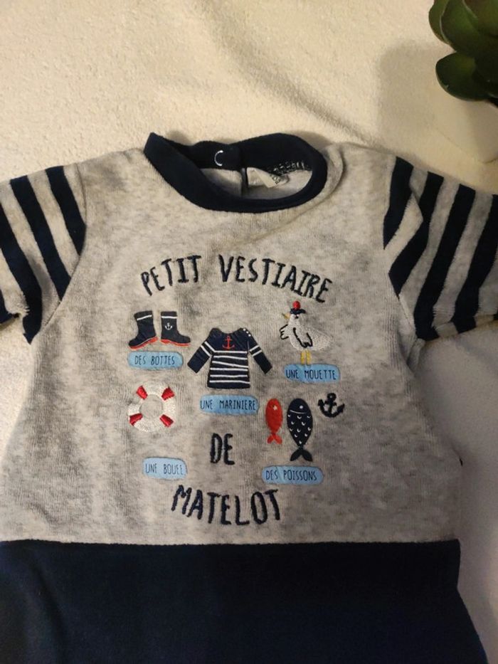 Pyjama tout doux garçon - Taille 60/3 mois - Absorba - photo numéro 3