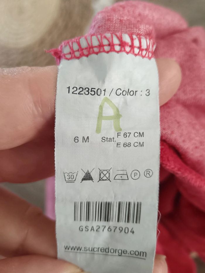 đ pyjama rouge 6 mois sucre d'orge - photo numĂ©ro 5