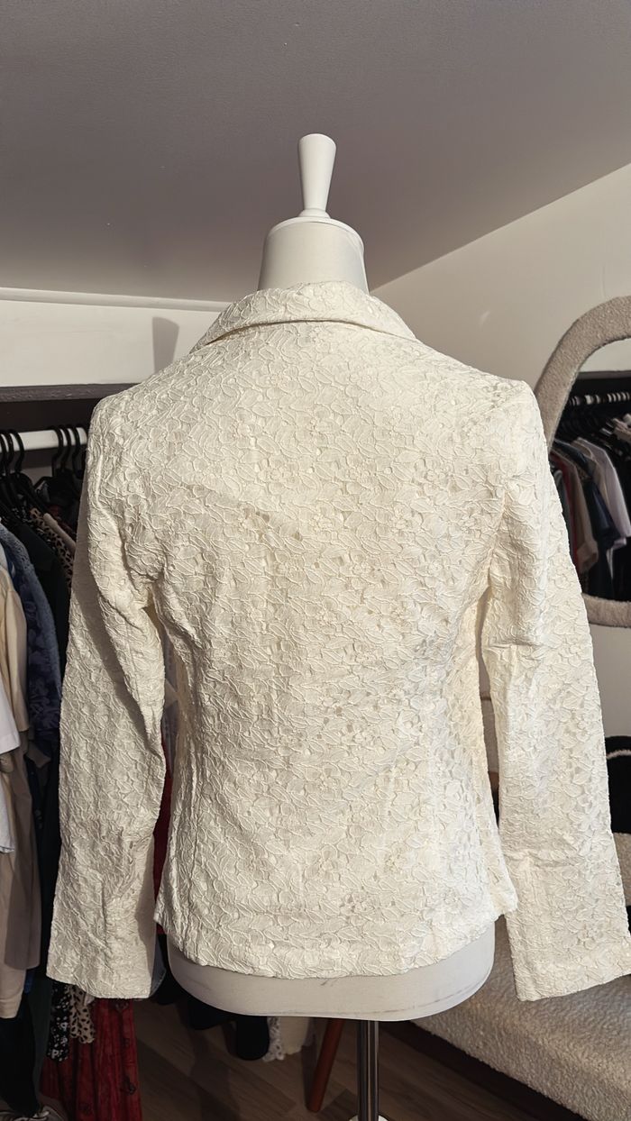 Blazer dentelle blanc fleuries Ici Et Maintenant T40 - photo numéro 4