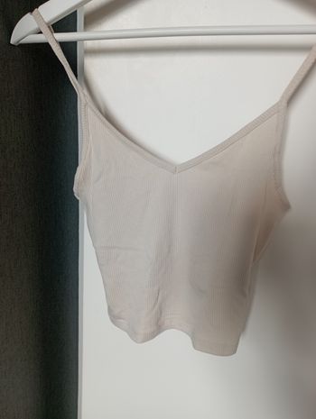 Crop top beige crème