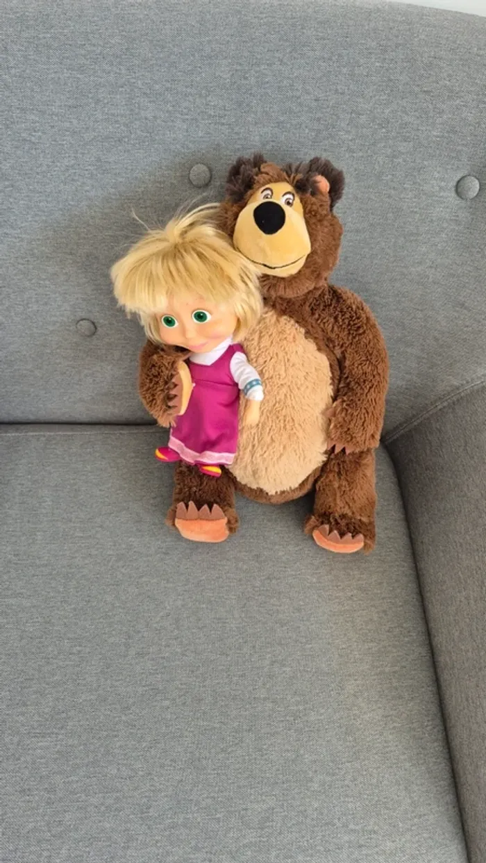Peluche Masha et Michka - photo numéro 3