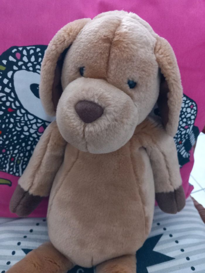 Peluche chien marron douce 50cm - photo numéro 3