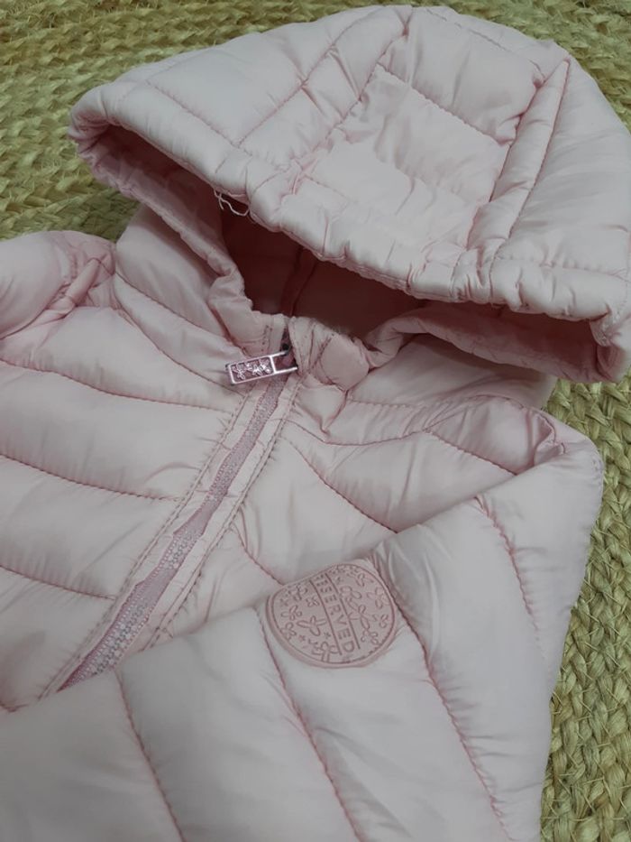 Manteau doudoune rose 9 mois - photo numéro 3
