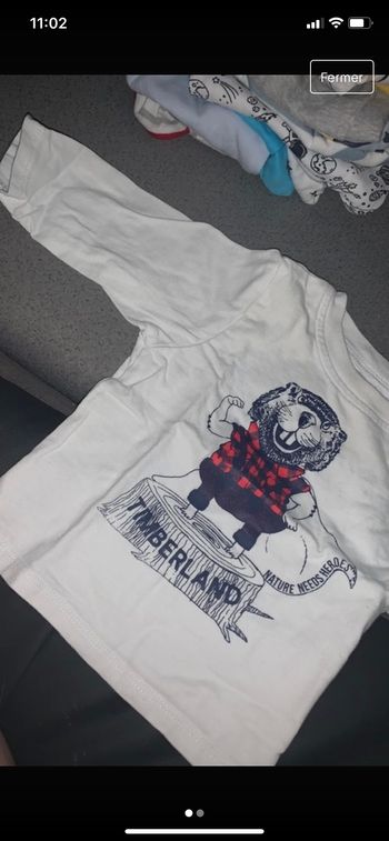 T shirt timberland 12 mois