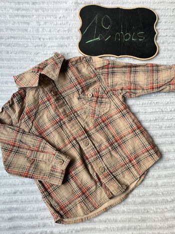 Chemise manches longues 12 mois