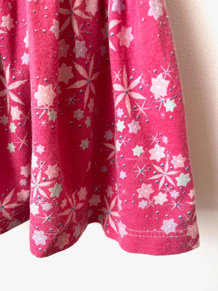 Jupe courte légère et fluide rose à fleurs - Disney 6 ans - photo numéro 3