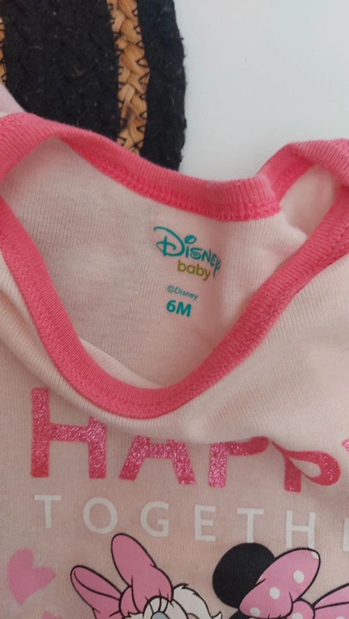 Body manches courtes bébé fille Minnie mouse Disney - photo numéro 3