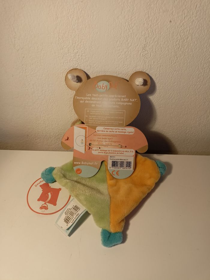 Doudou ourson plat baby nat neuf 20 cm - photo numéro 2