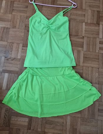 Ensemble été vert fluo