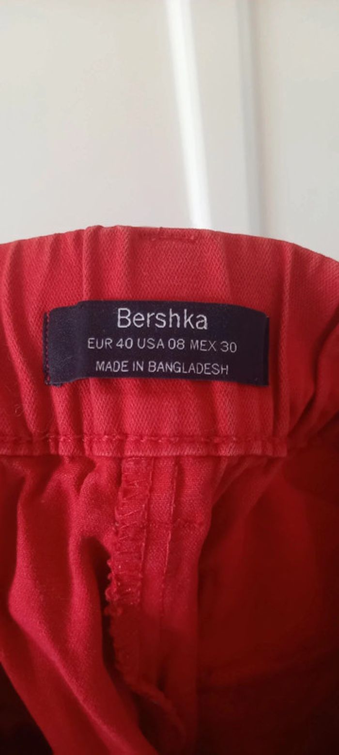 Pantalon cargo bershka rouge 40 - photo numéro 5