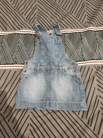 Jupe salopette en jeans 3 ans