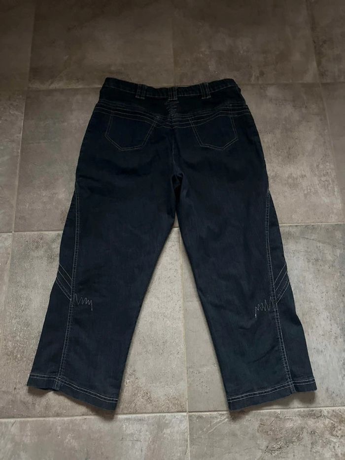 💫 Sublime jeans pantacourt Christine Laure en parfait état marine T 42 44 une pépite - photo numéro 7