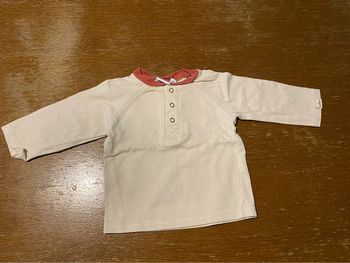 T-shirt beige et orange