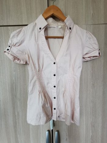 Chemisette rose poudrée ceintrée t S