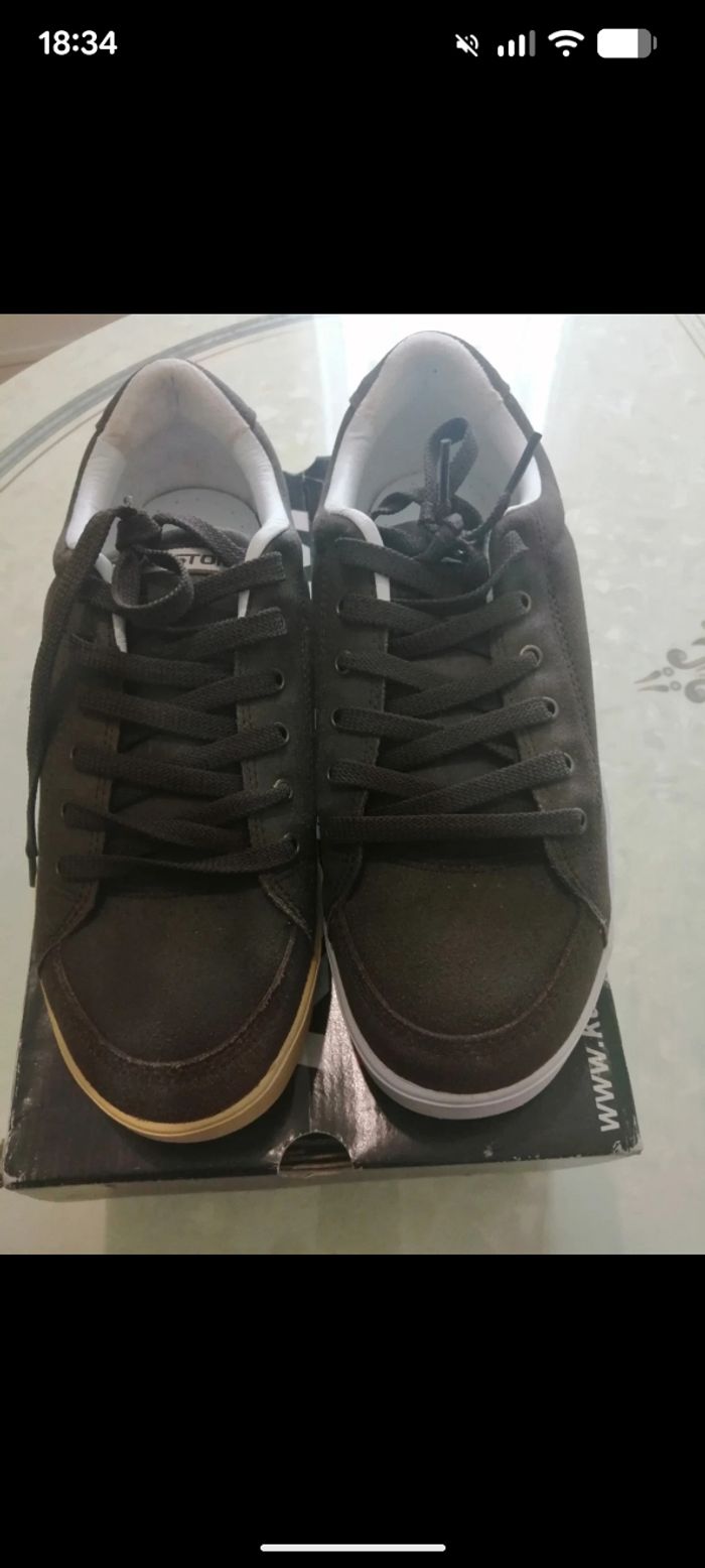 Chaussures vintages Astom Marrons.Taille 44,5 - photo numéro 2