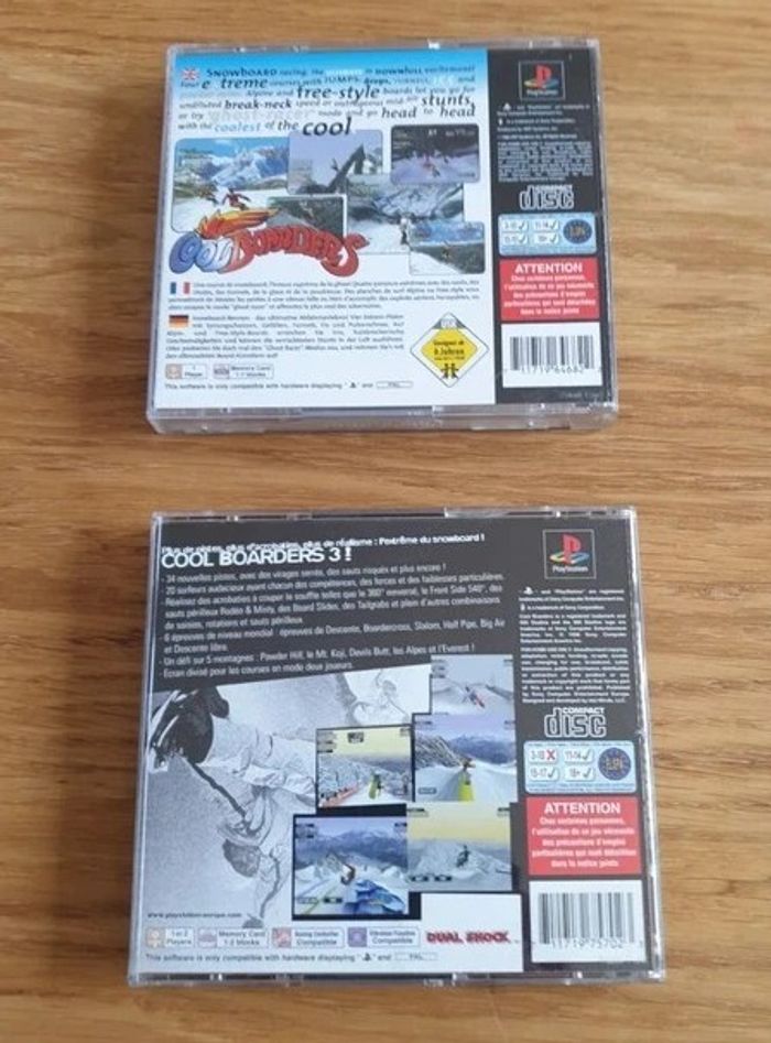 Lot Cool Boarders + Cool Boarders 3 avec demo Black Label Complet Sony Playstation - photo numéro 2