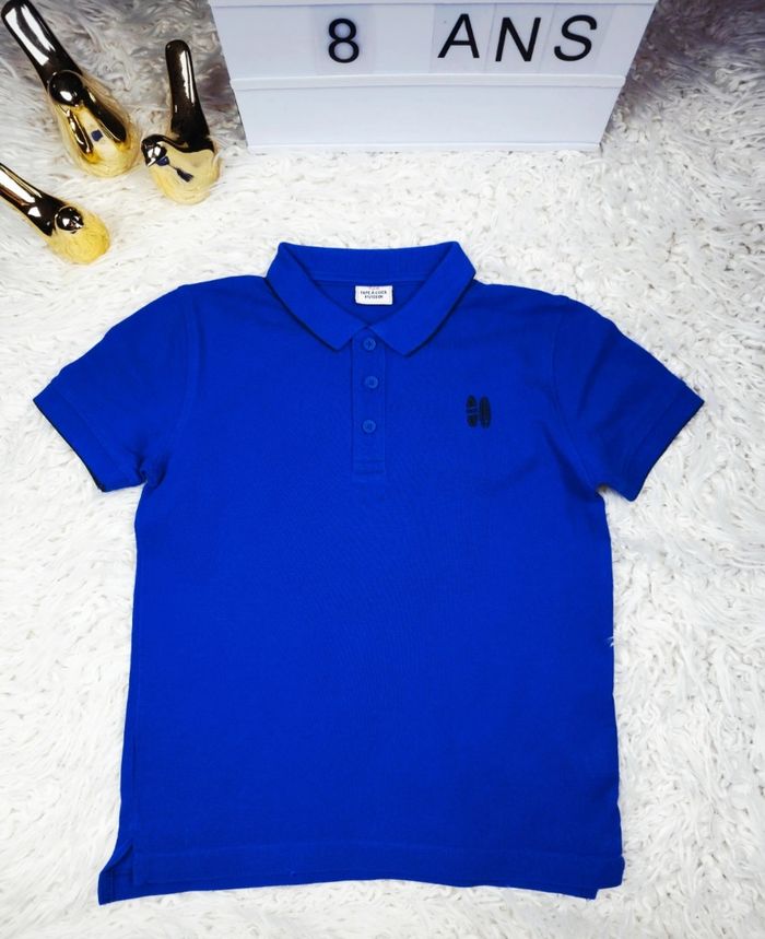 Polo manches courtes bleu royal Garçon taille 8 ans marque TAO 🎸 - photo numéro 2