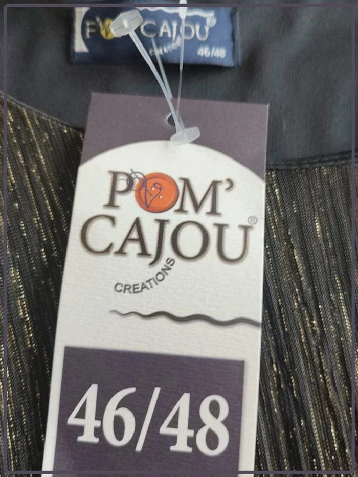 Haut manches longues neuf avec étiquette de "Pom'cajou" taille 46/48 - photo numéro 3