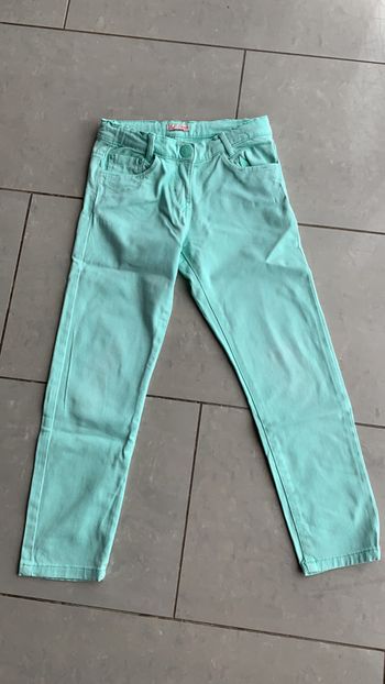 Pantalon jeans bleu-vert 8ans Du Pareil Au Même